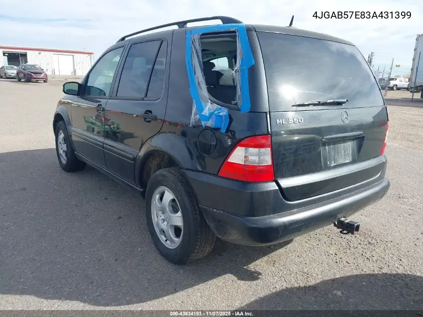 4JGAB57E83A431399 2003 Mercedes-Benz Ml 350