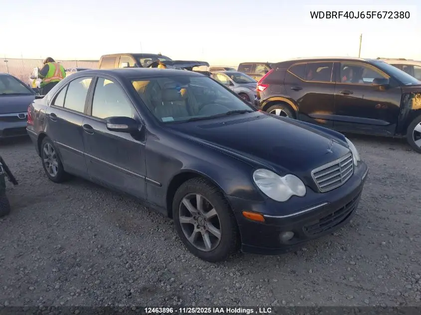 WDBRF40J65F672380 2005 Mercedes-Benz C 230K Sport Sedan