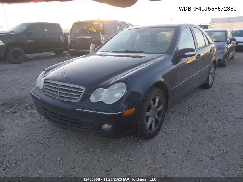WDBRF40J65F672380 2005 Mercedes-Benz C 230K Sport Sedan