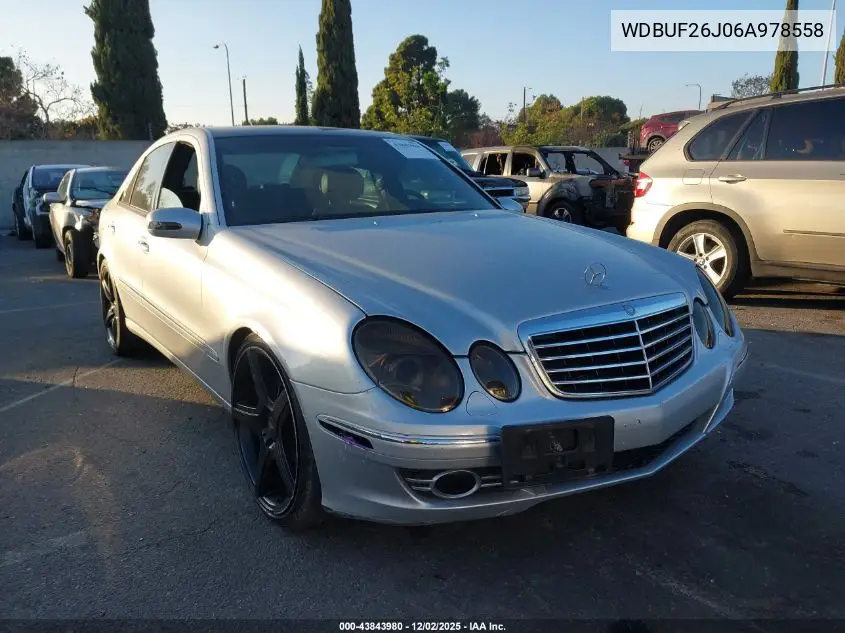 WDBUF26J06A978558 2006 Mercedes-Benz E 320 Cdi