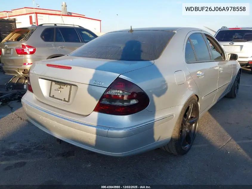 WDBUF26J06A978558 2006 Mercedes-Benz E 320 Cdi