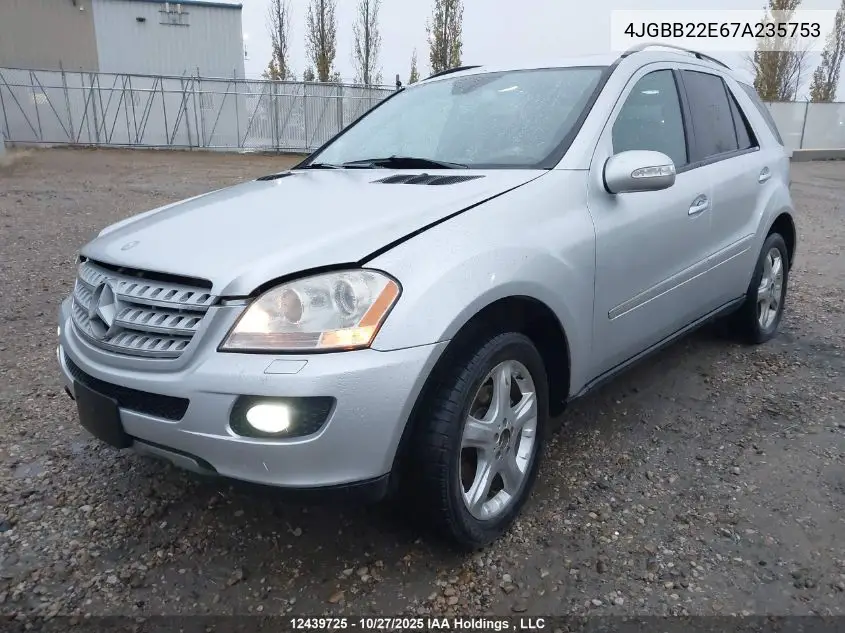 4JGBB22E67A235753 2007 Mercedes-Benz Ml 320 Cdi