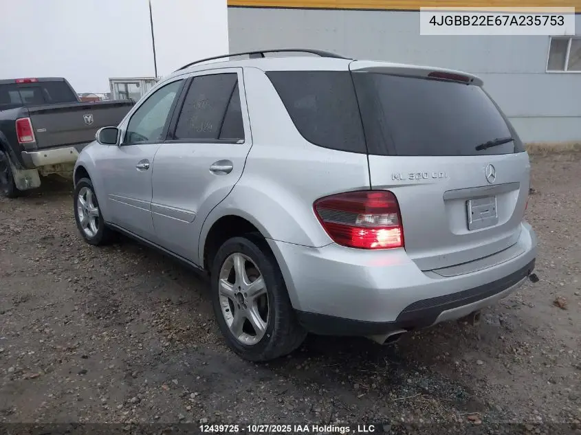 4JGBB22E67A235753 2007 Mercedes-Benz Ml 320 Cdi