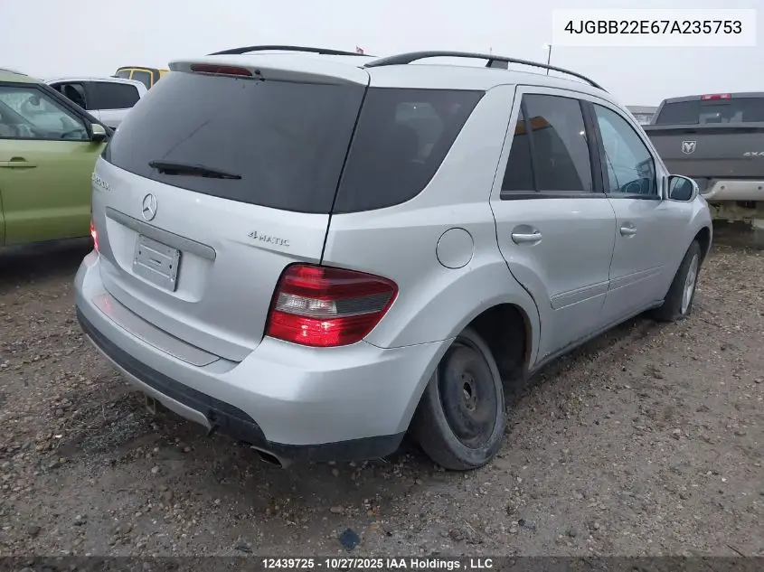 4JGBB22E67A235753 2007 Mercedes-Benz Ml 320 Cdi