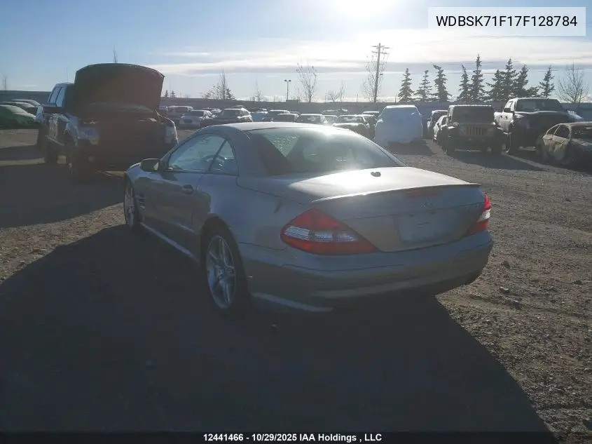 WDBSK71F17F128784 2007 Mercedes-Benz Sl 550