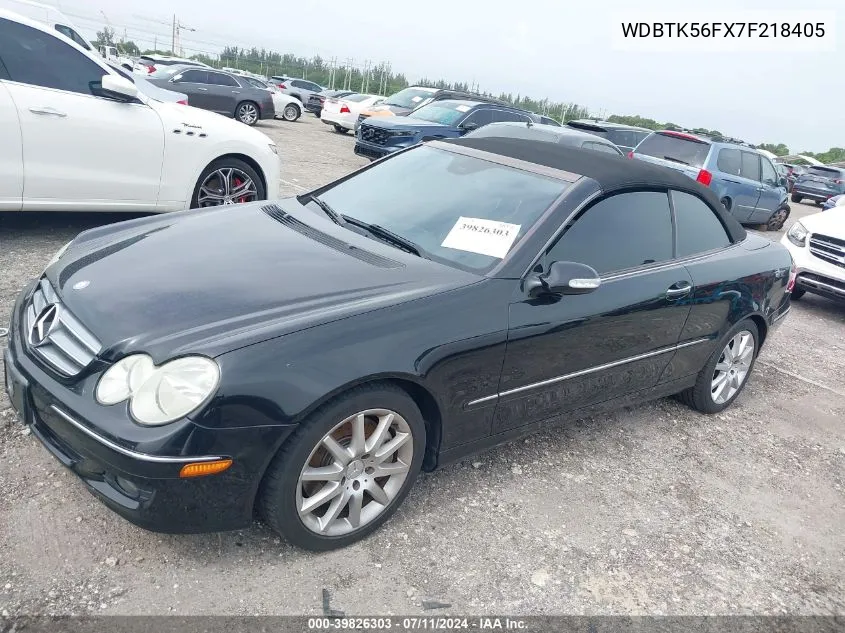 WDBTK56FX7F218405 2007 Mercedes-Benz Clk 350