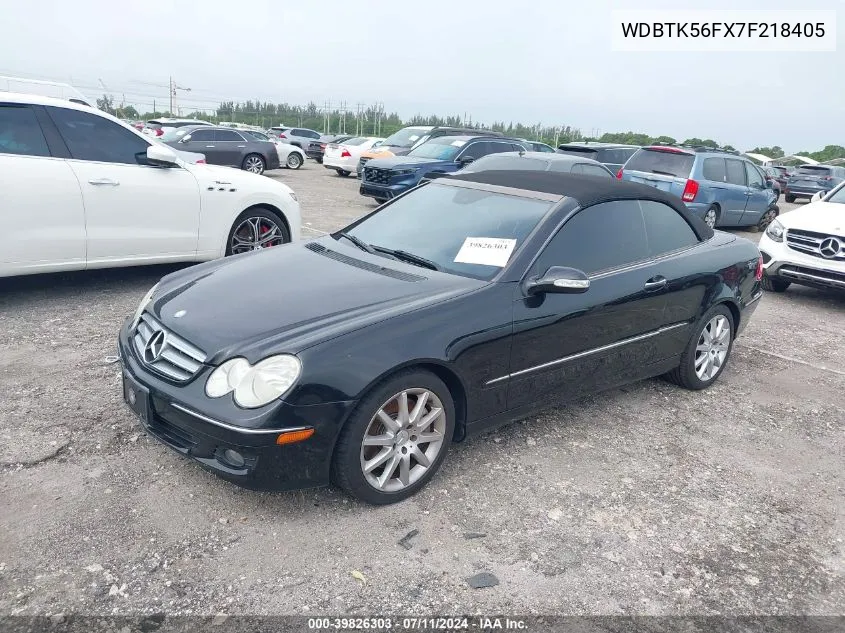 WDBTK56FX7F218405 2007 Mercedes-Benz Clk 350