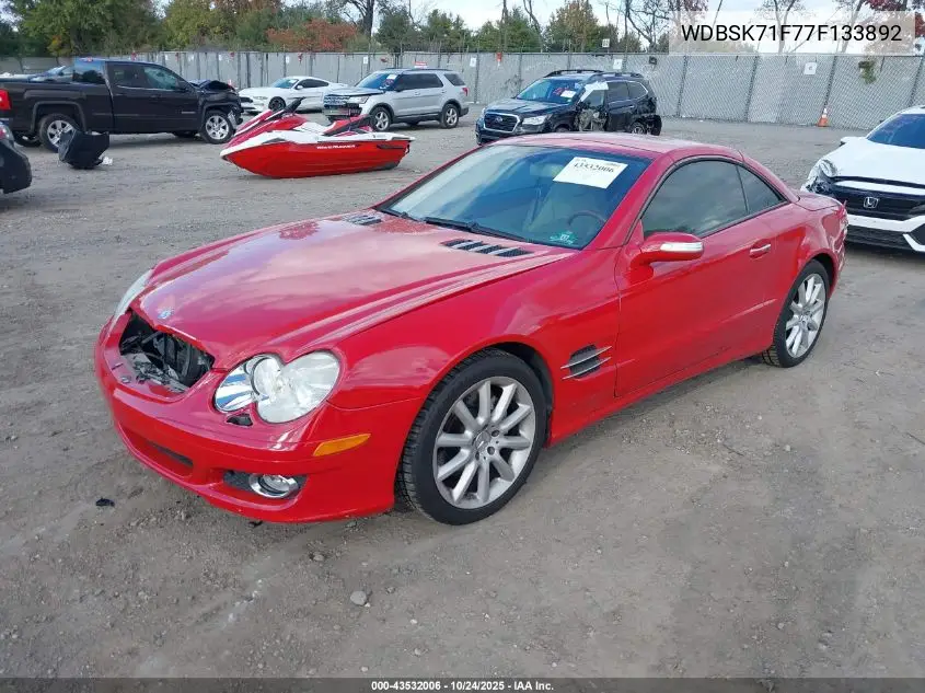 WDBSK71F77F133892 2007 Mercedes-Benz Sl 550