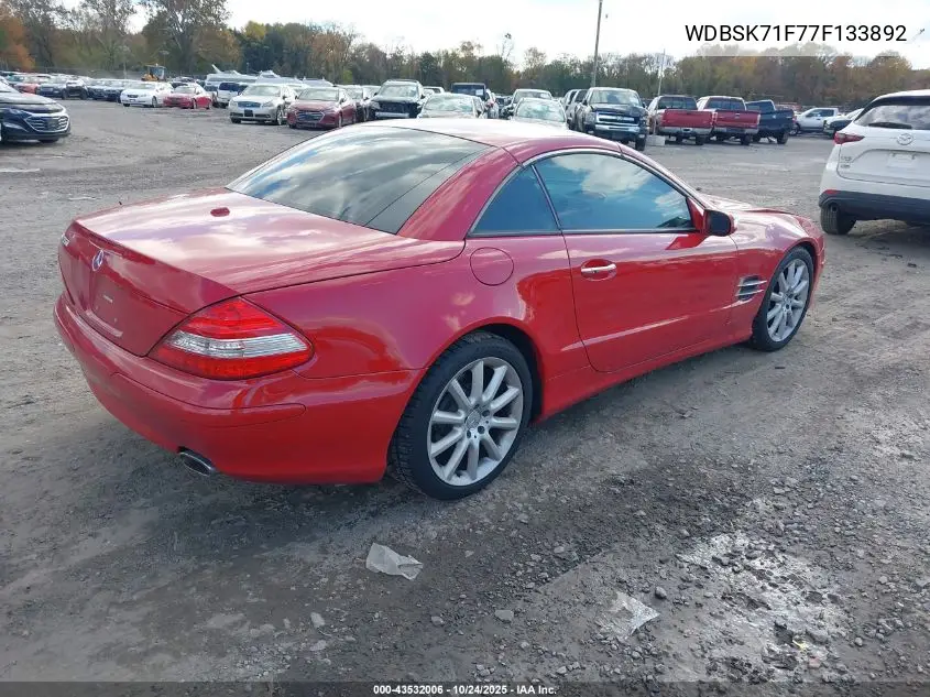 WDBSK71F77F133892 2007 Mercedes-Benz Sl 550