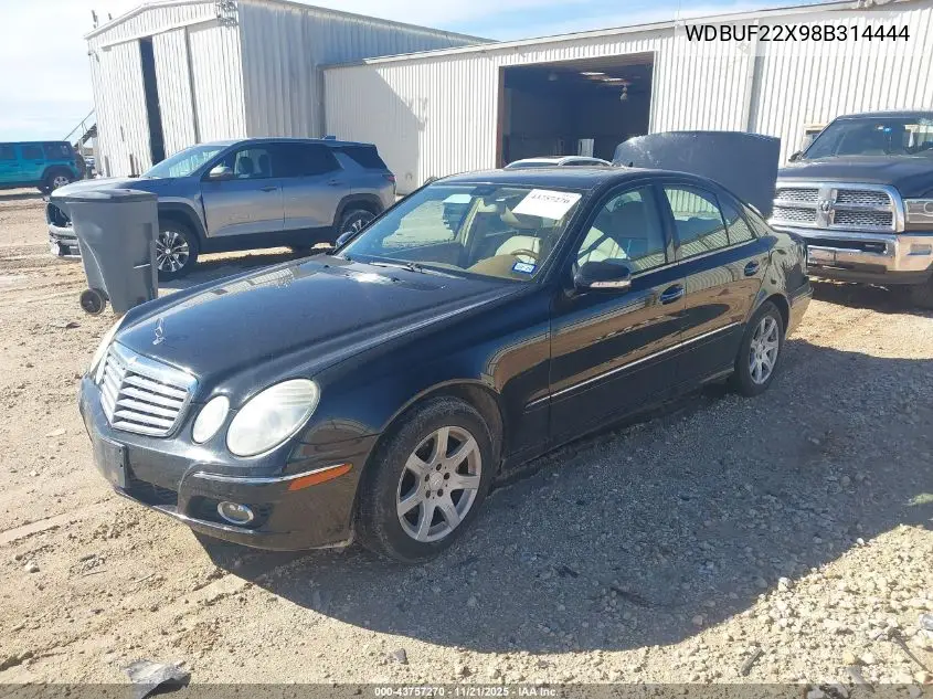 WDBUF22X98B314444 2008 Mercedes-Benz E 320 Bluetec