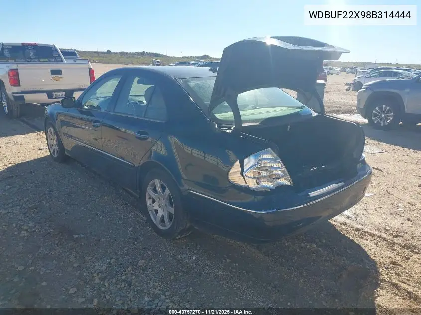 WDBUF22X98B314444 2008 Mercedes-Benz E 320 Bluetec