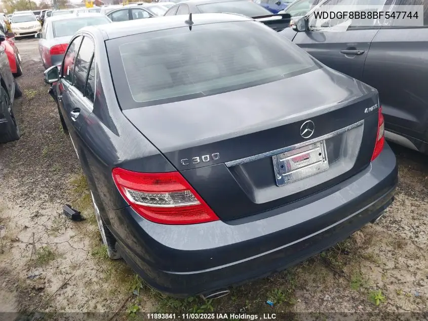 WDDGF8BB8BF547744 2011 Mercedes-Benz C 300 4Mati