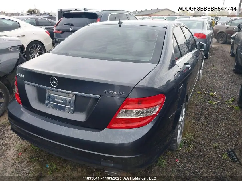 WDDGF8BB8BF547744 2011 Mercedes-Benz C 300 4Mati