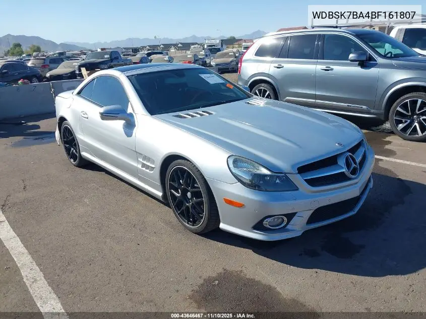 WDBSK7BA4BF161807 2011 Mercedes-Benz Sl 550