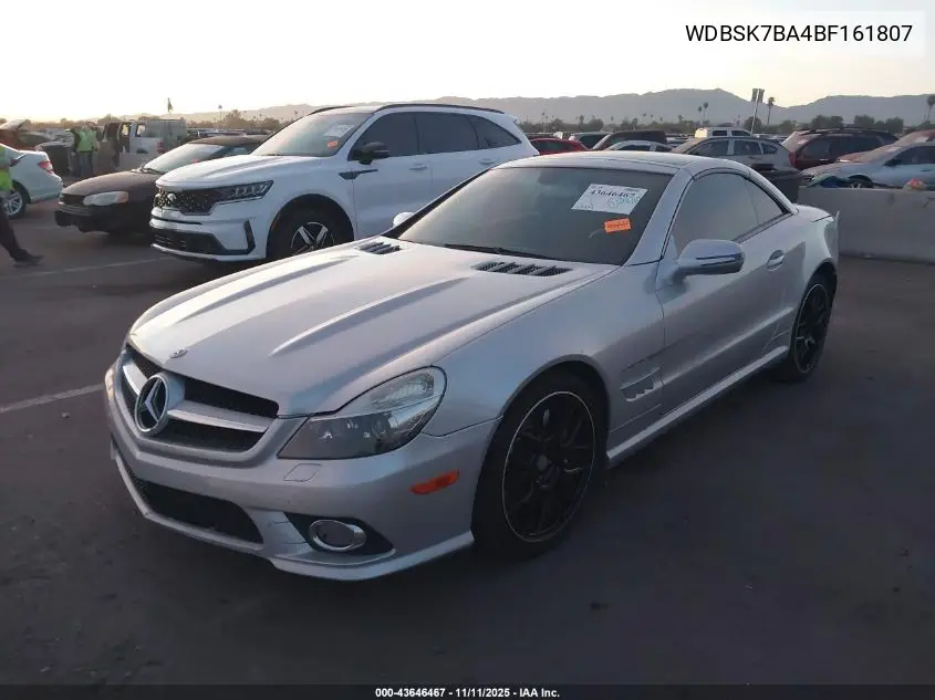 WDBSK7BA4BF161807 2011 Mercedes-Benz Sl 550