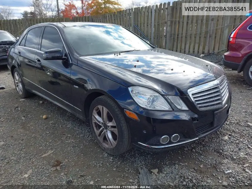 WDDHF2EB2BA385541 2011 Mercedes-Benz E 350 Bluetec