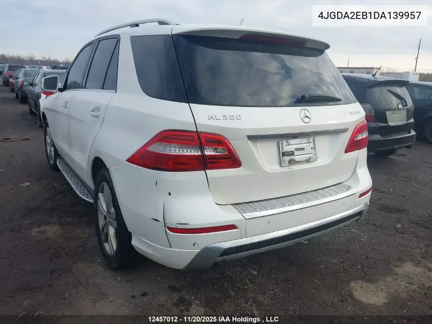 4JGDA2EB1DA139957 2013 Mercedes-Benz Ml 350 Bluetec