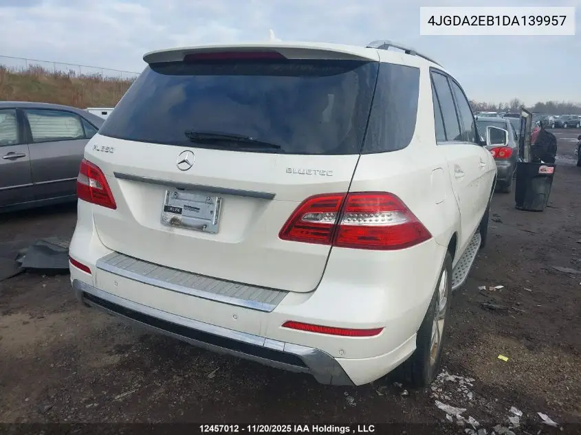 4JGDA2EB1DA139957 2013 Mercedes-Benz Ml 350 Bluetec