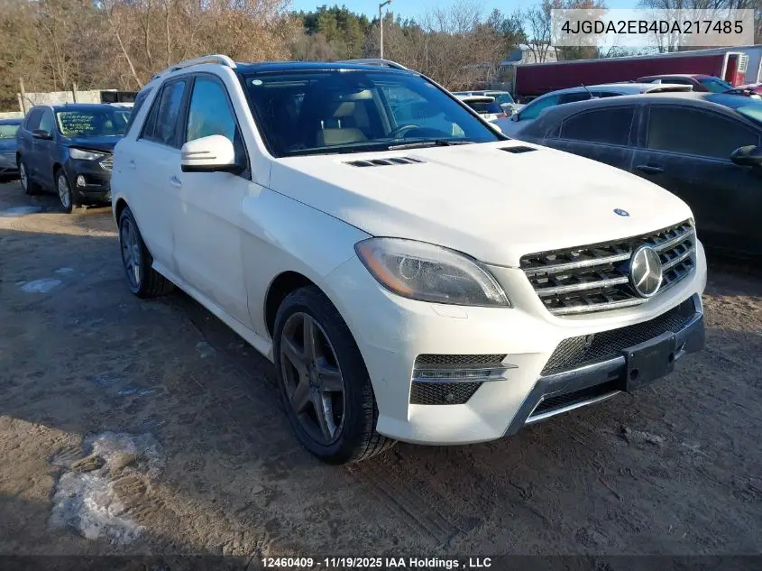 4JGDA2EB4DA217485 2013 Mercedes-Benz Ml 350 Bluetec