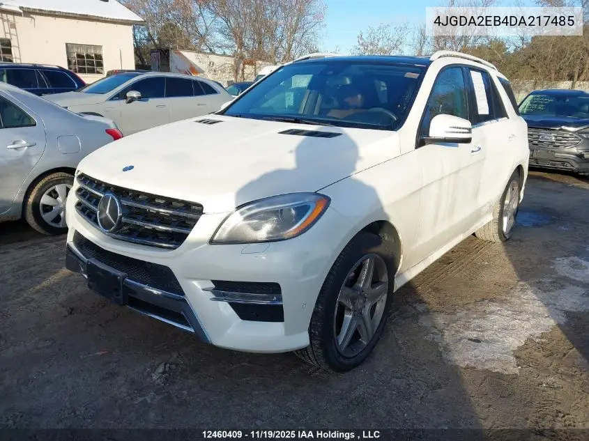 4JGDA2EB4DA217485 2013 Mercedes-Benz Ml 350 Bluetec