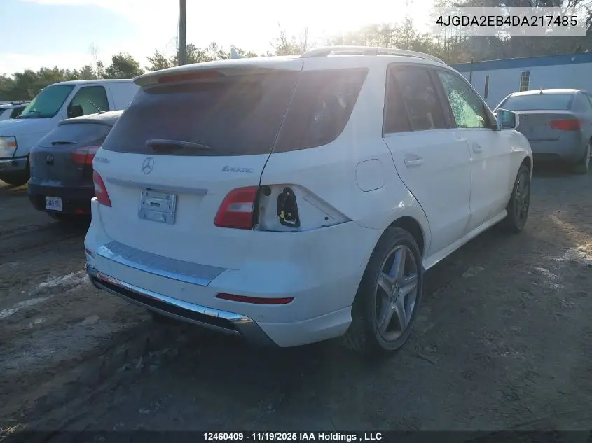 4JGDA2EB4DA217485 2013 Mercedes-Benz Ml 350 Bluetec