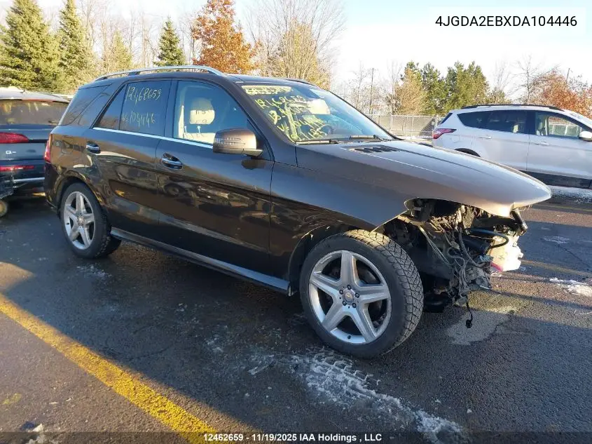 4JGDA2EBXDA104446 2013 Mercedes-Benz Ml 350 Bluetec