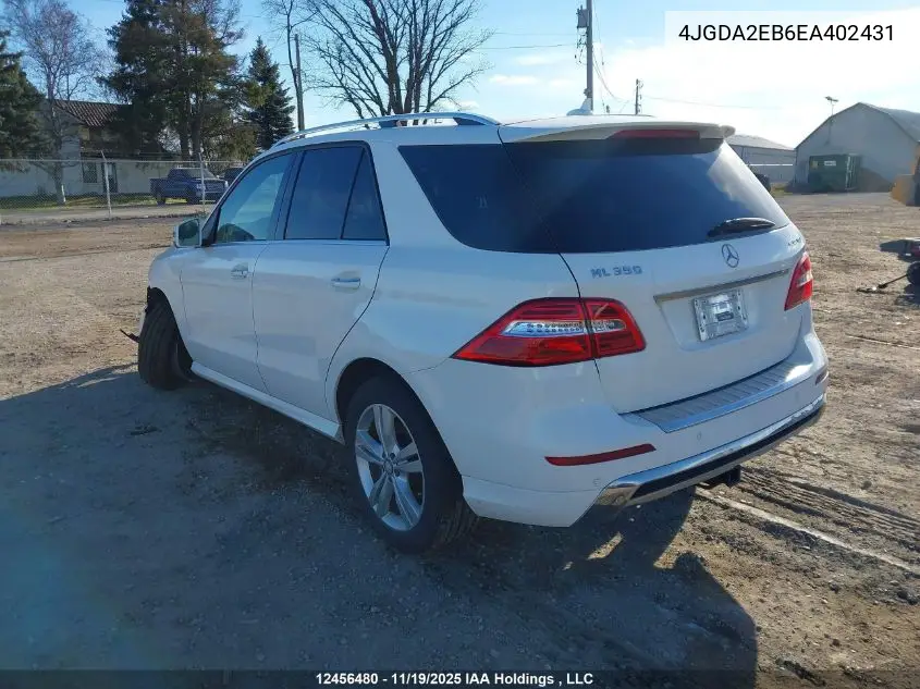 4JGDA2EB6EA402431 2014 Mercedes-Benz Ml 350 Bluetec
