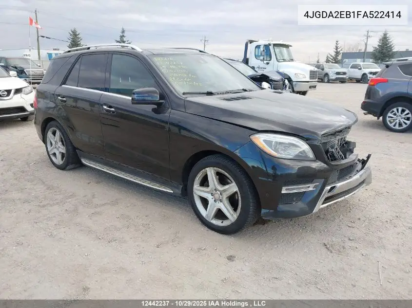4JGDA2EB1FA522414 2015 Mercedes-Benz Ml 350 Bluetec