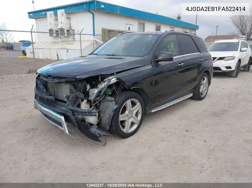 4JGDA2EB1FA522414 2015 Mercedes-Benz Ml 350 Bluetec