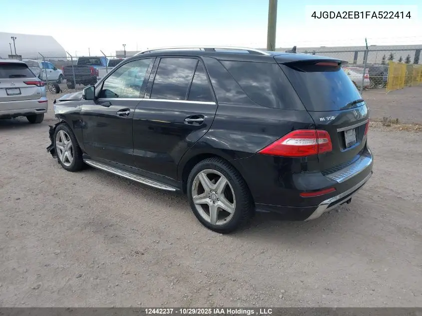 4JGDA2EB1FA522414 2015 Mercedes-Benz Ml 350 Bluetec