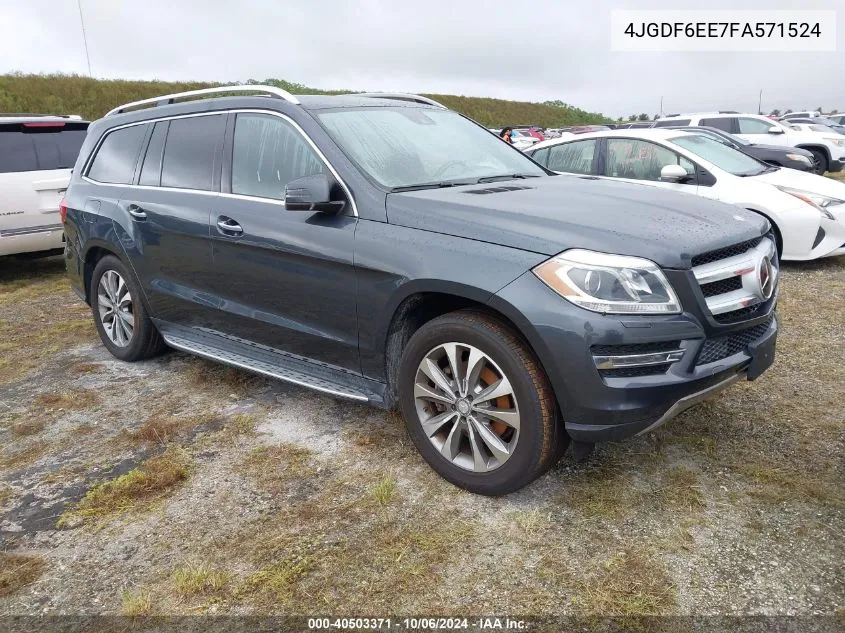 4JGDF6EE7FA571524 2015 Mercedes-Benz Gl 450 4Matic