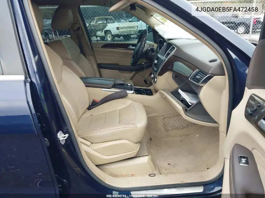 4JGDA0EB5FA472458 2015 Mercedes-Benz Ml 250 Bluetec 4Matic