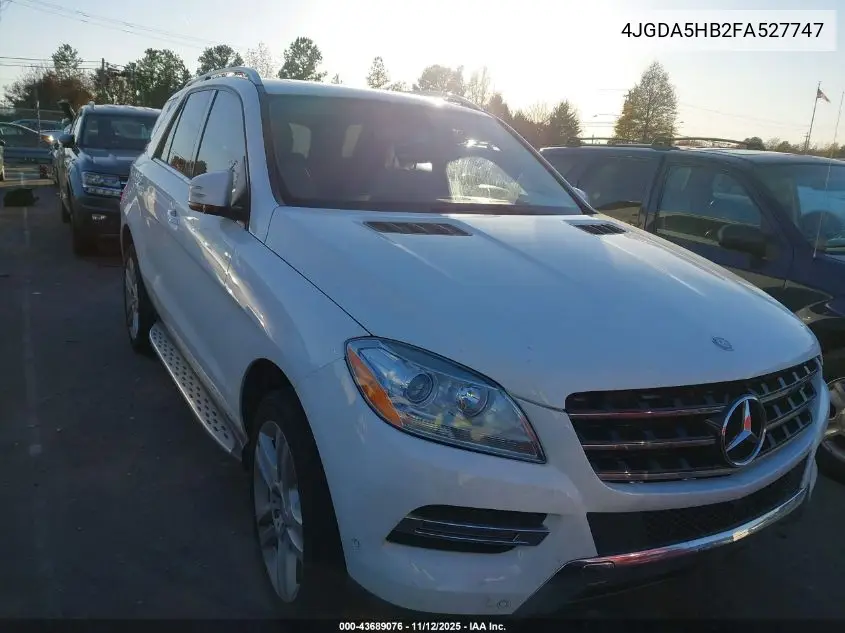 4JGDA5HB2FA527747 2015 Mercedes-Benz Ml 350 4Matic