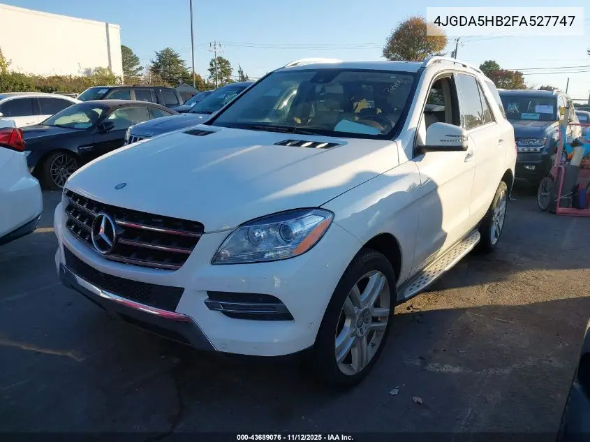 4JGDA5HB2FA527747 2015 Mercedes-Benz Ml 350 4Matic
