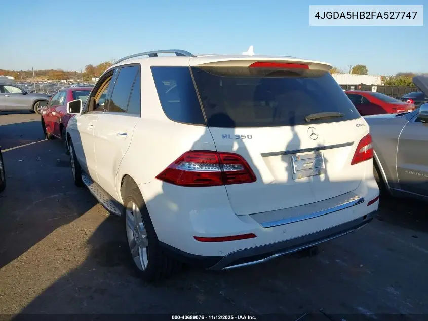 4JGDA5HB2FA527747 2015 Mercedes-Benz Ml 350 4Matic