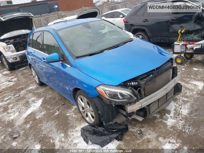 WDDMH4GB3GJ390689 2016 Mercedes-Benz B 250 4Matic