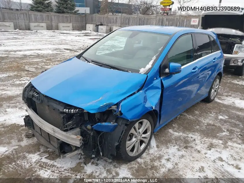 WDDMH4GB3GJ390689 2016 Mercedes-Benz B 250 4Matic