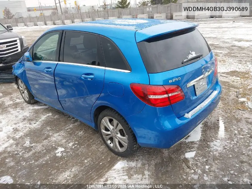 WDDMH4GB3GJ390689 2016 Mercedes-Benz B 250 4Matic