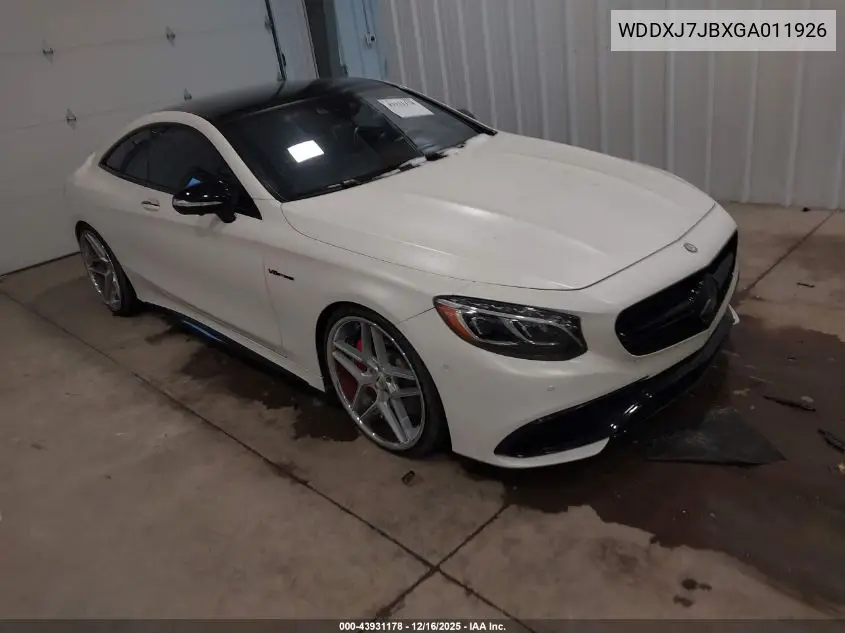 WDDXJ7JBXGA011926 2016 Mercedes-Benz Amg S 63 4Matic