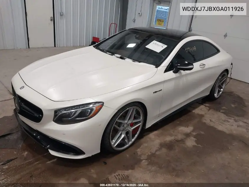 WDDXJ7JBXGA011926 2016 Mercedes-Benz Amg S 63 4Matic