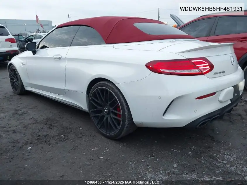 WDDWK8HB6HF481931 2017 Mercedes-Benz C 63 Amg-S