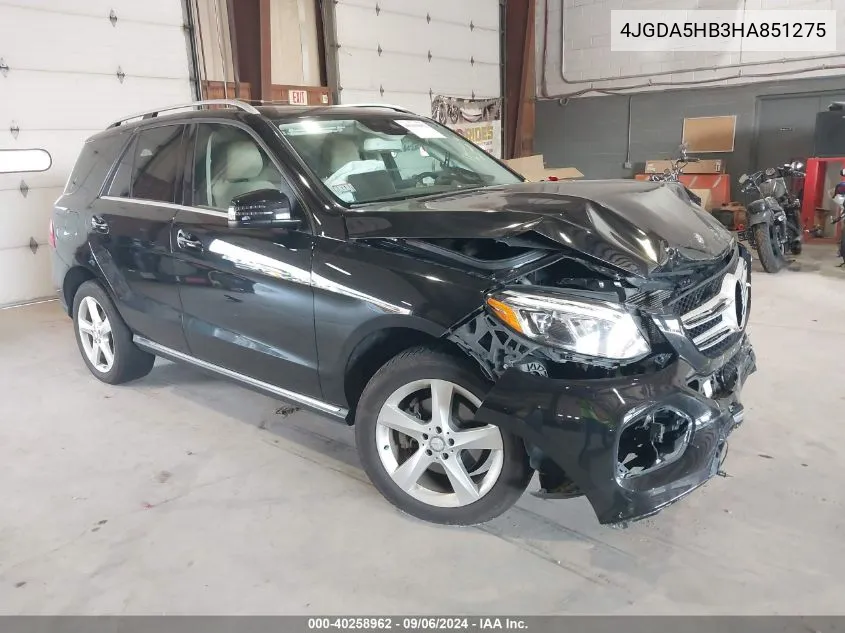 2017 Mercedes-Benz Gle 350 4Matic VIN: 4JGDA5HB3HA851275 Lot: 40258962