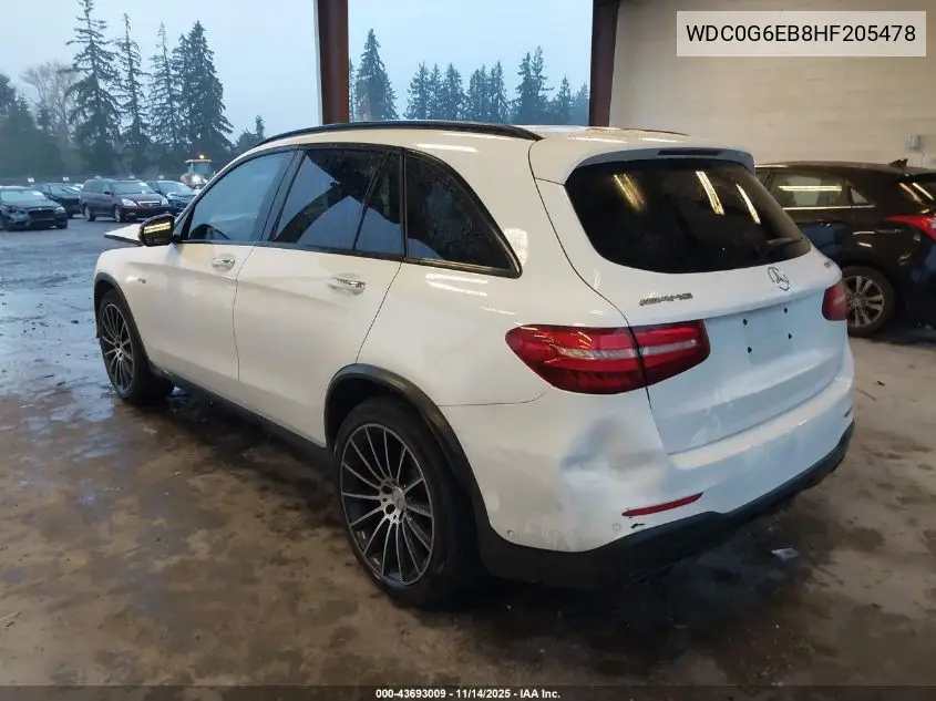 WDC0G6EB8HF205478 2017 Mercedes-Benz Amg Glc 43 4Matic