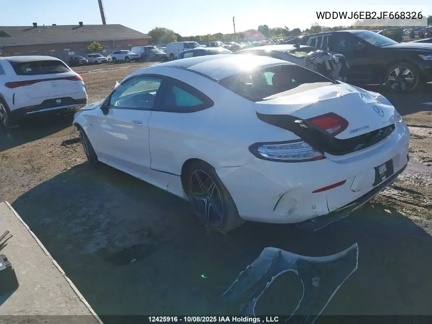 WDDWJ6EB2JF668326 2018 Mercedes-Benz C 43 4Mati Amg