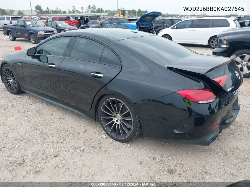 WDD2J6BB0KA027645 2019 Mercedes-Benz Amg Cls 53 S 4Matic