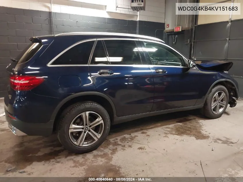 WDC0G4KB4KV151683 2019 Mercedes-Benz Glc 300 4Matic