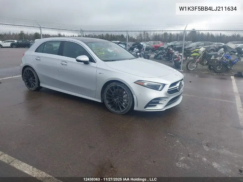 W1K3F5BB4LJ211634 2020 Mercedes-Benz Amg A 35 4Matic