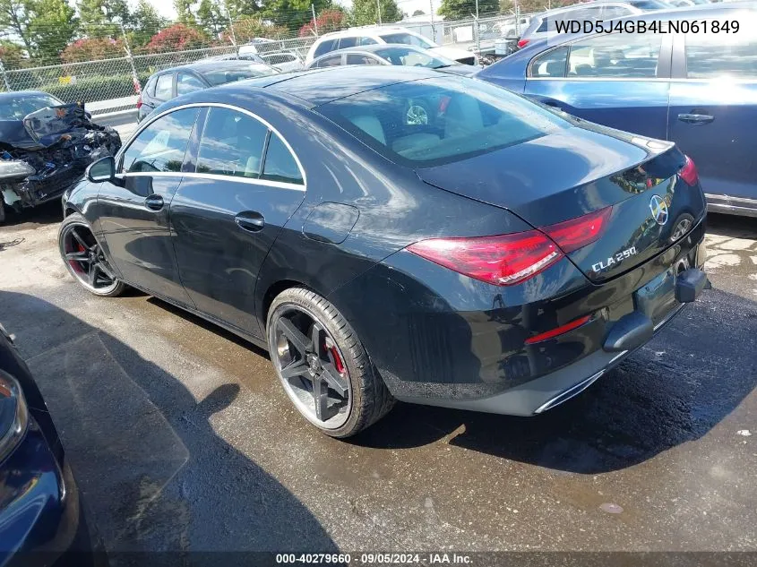 WDD5J4GB4LN061849 2020 Mercedes-Benz Cla 250