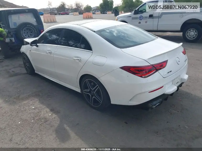 WDD5J5BB7LN067920 2020 Mercedes-Benz Amg Cla 35 4Matic