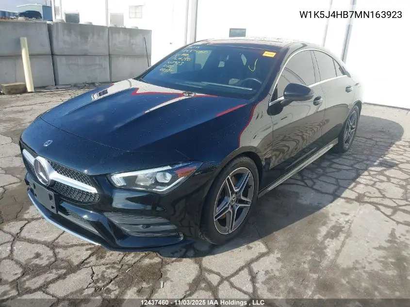 W1K5J4HB7MN163923 2021 Mercedes-Benz Cla 250 Coupe 4Matic